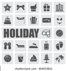 Holiday icons set