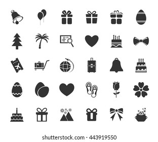 Holiday icons set