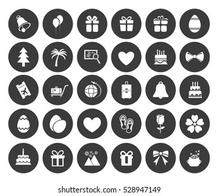 Holiday icons set