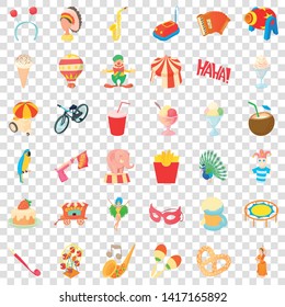 Holiday icons set. Cartoon style of 36 holiday vector icons for web for any design