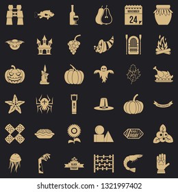 Holiday icons set. Simple style of 36 holiday vector icons for web for any design
