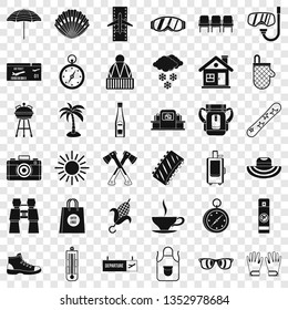 Holiday icons set. Simple style of 36 holiday vector icons for web for any design