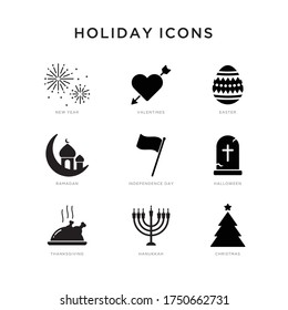 Holiday Icons Vector Set for the World's Most Celebrated Holidays.