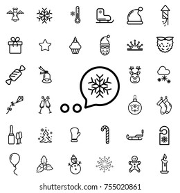 holiday idea. winter, celebration, christmas line icon set