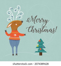 Holiday illustration. Christmas, winter, fairy tale