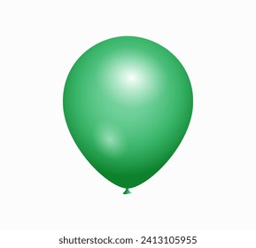 Holiday illustration of flying glossy balloon. Isolated on white Background. birthday, party, Vector