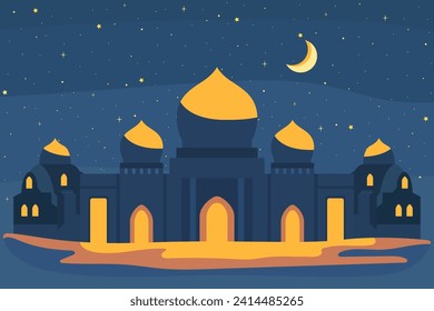 holiday illustration, Ramadan, postcard  , festive illustration