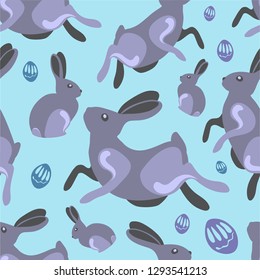 Holiday illustrations cute rabbit. Easter and Valentine's Day. Festive illustration_