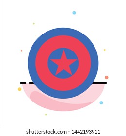 Holiday, Independence, Independence Day, Medal Abstract Flat Color Icon Template
