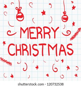 Holiday inscription MERRY CHRISTMAS