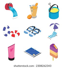 Los iconos isométricos de vacaciones son una colección de iconos vectoriales que representan varios elementos y símbolos asociados con festividades y celebraciones.