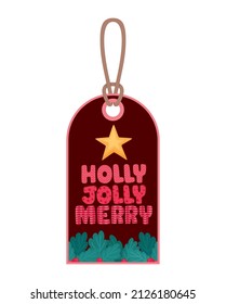 holiday label icon with star
