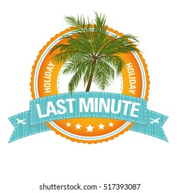Holiday Last Minute Button with Palm