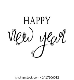 Holiday lettering and Xmas design. Happy New Year.