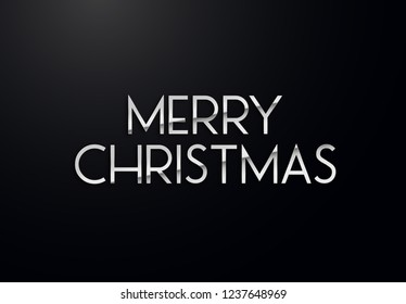 Holiday letters with silver effects. High quality vector illustration