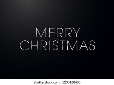Holiday letters with silver effects. High quality vector illustration