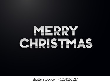 Holiday letters with silver effects. High quality vector illustration