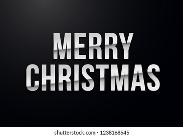 Holiday letters with silver effects. High quality vector illustration