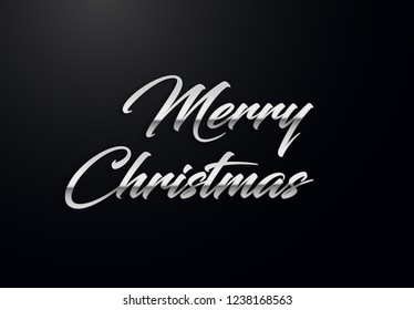 Holiday letters with silver effects. High quality vector illustration