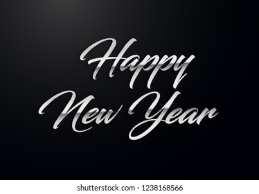 Holiday letters with silver effects. High quality vector illustration