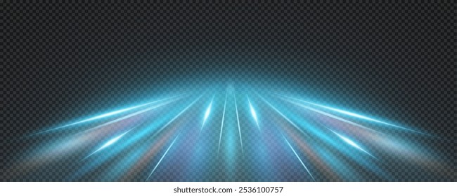 Holiday light effect, Christmas light of joy. Background for banner, poster, business card or advertising. Motion effect, fast speed lines png.