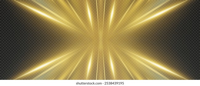Holiday light effect, Christmas light of joy. Background for banner, poster, business card or advertising. Motion effect, fast speed lines png.