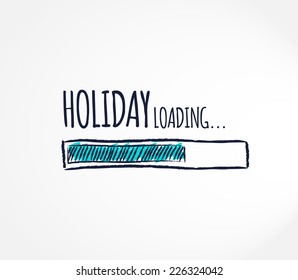 Holiday, loading. Progress bar design. Vector illustration. 