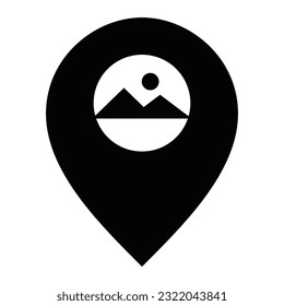 holiday location icon on transparent background