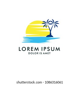 Holiday Logo Design Template. Beach Logo Design Template. Summer Logo design Template. Logo Design Template