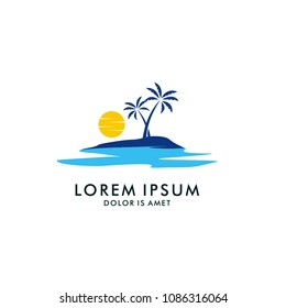 Holiday Logo Design Template. Beach Logo Design Template. Summer Logo design Template. Logo Design Template