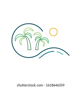 Holiday logo template vector icon design