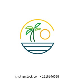 Holiday logo template vector icon design