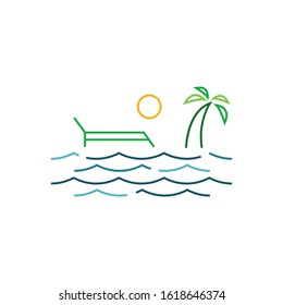 Holiday logo template vector icon design