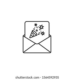 holiday mail - minimal line web icon. simple vector illustration. concept for infographic, website or app.