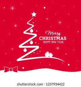 Holiday merry christmas card.