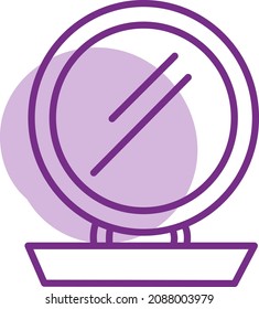 Holiday mirror, illustration, vector, on a white background.