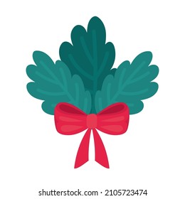 ilustración de mistletocon arco