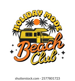 Holiday Mode Beach Club Summer beach print