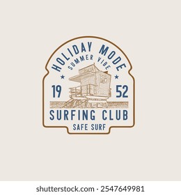 Holiday Mode Summer Vibe surfing  club retro graphic print