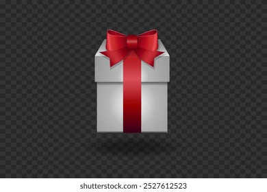 Holiday and New Year gifts. Boxes with beautiful ribbon and bow. Vector illustration