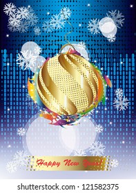 Holiday new years card.Vector