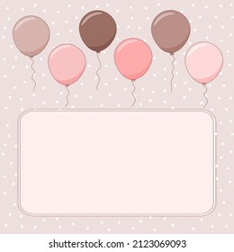 Holiday and newborn background with balloons