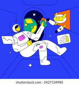 Holiday on mars Daily Tech illustration