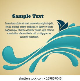 holiday on water, vector travel background