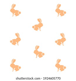 The holiday orange Easter bunny