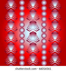 holiday ornamental seamless  red pattern