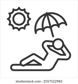 Holiday Outline Icon Vector Illustration