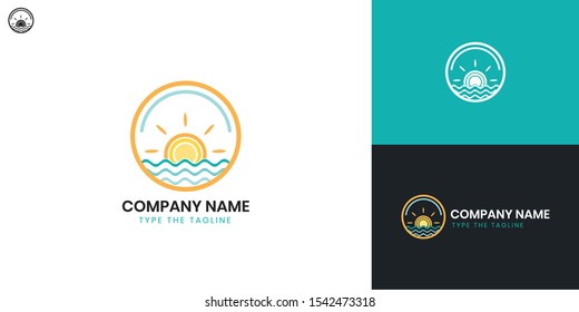 holiday, palm logo - All elements on this template are editable with vector software.