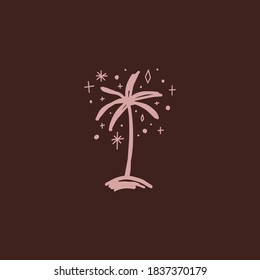 Holiday palm summer art, design simple style