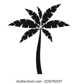 Holiday palm tree icon simple vector. Summer plant. Tropic vacation